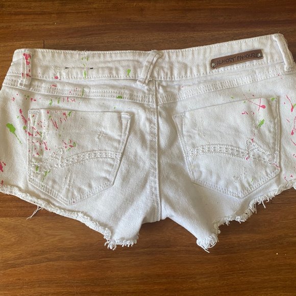 Distressed Festival Denim Shorts - Picture 2 of 4